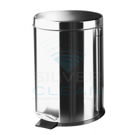 Papeleira c/Pedal e Balde Int. Brilhante - 5L