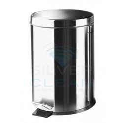 Papeleira c/ Pedal e Balde Int. Brilhante 20L