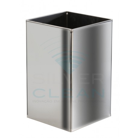 Papeleira Quadrada Inox Acetinado